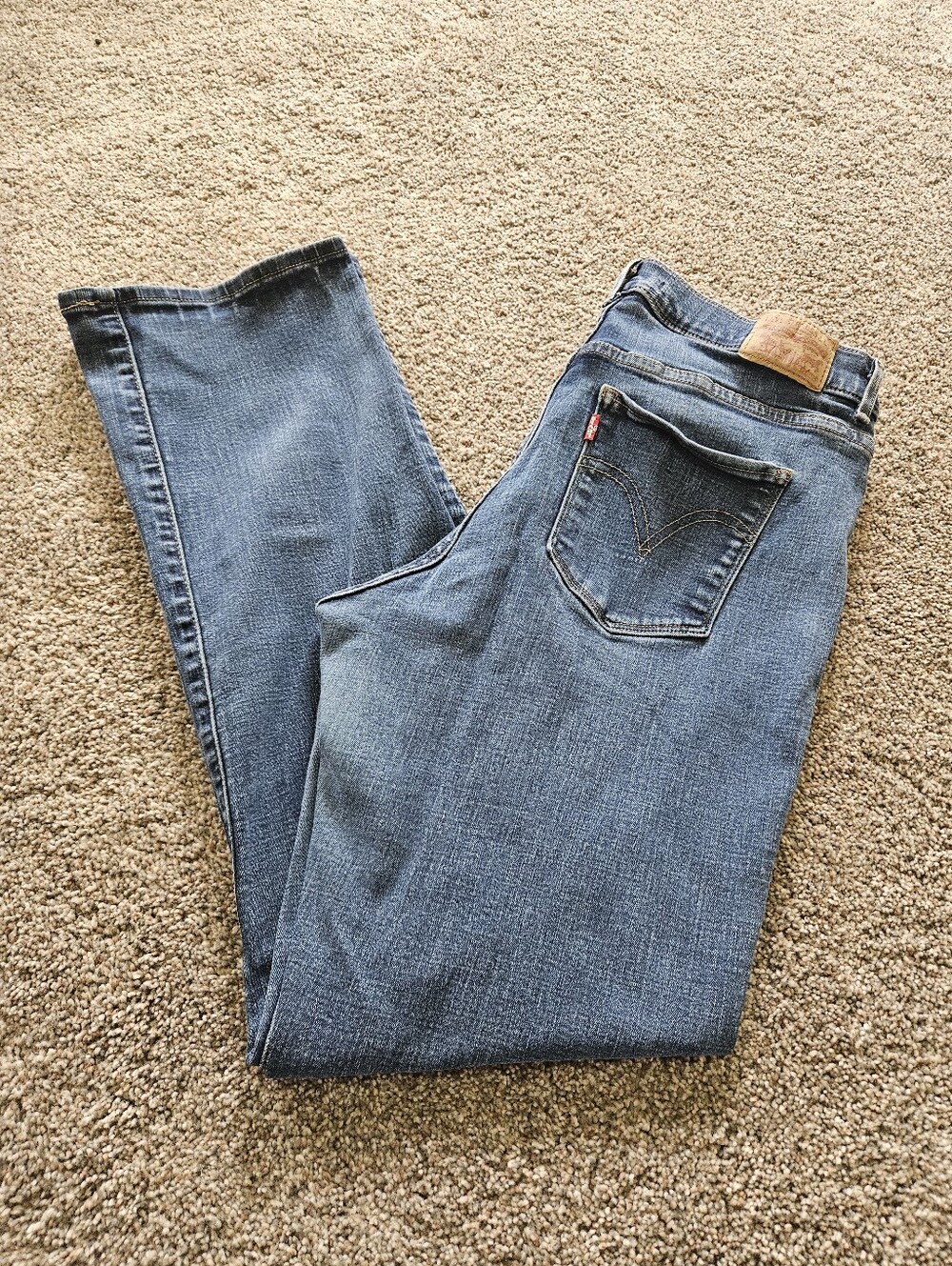 Levi Strauss & Co High Rise Light Wash Stretchy Bootcut Jeans Classic Boot
